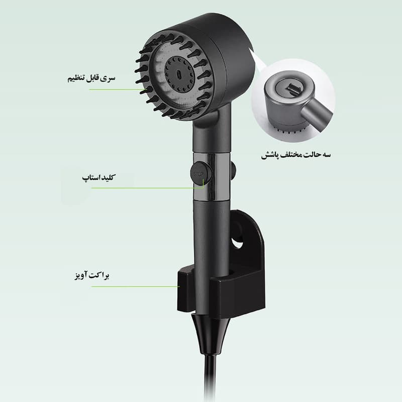 دوش سفری مدل شارژی قابل حمل مناسب کمپینگ و طبیعتگردی 12000 میلی آمپری - Image 6